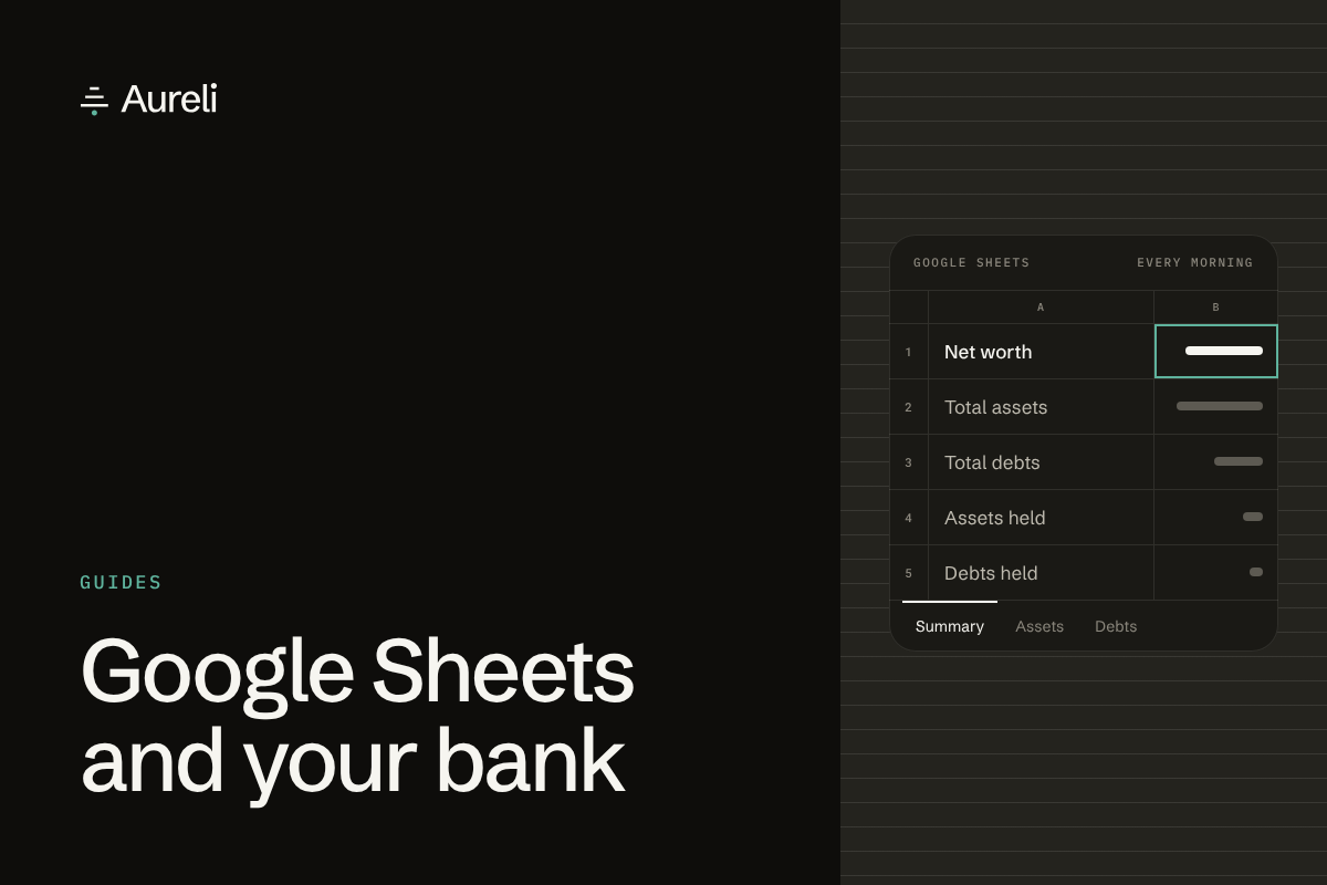 Google Sheets and your bank