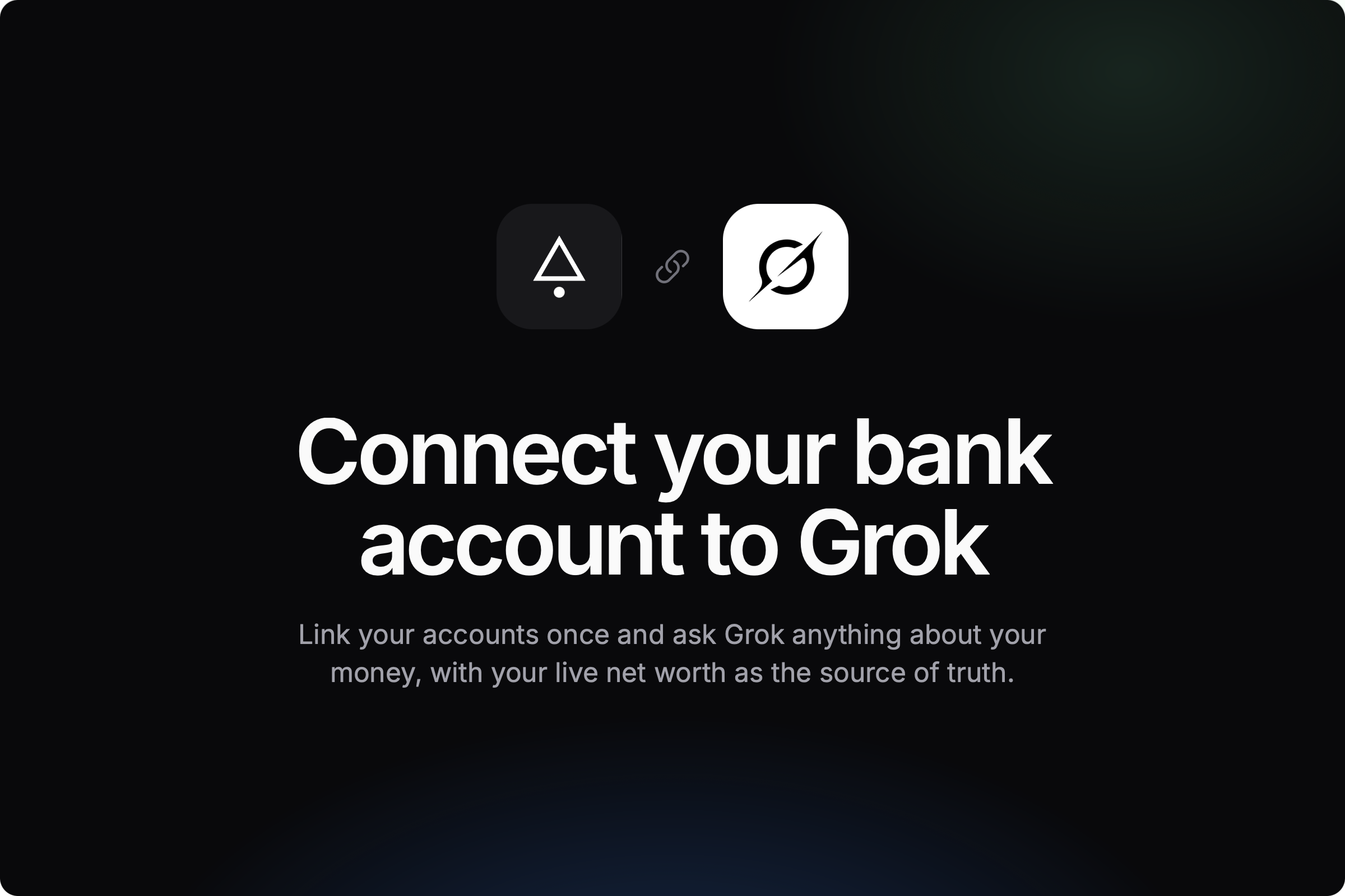 Connect your bank account to Grok